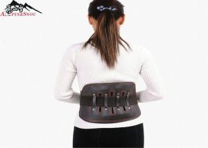 China Leather Lumbar Belt Waist Support Lower Back Brace for Back Spine Pain Relief on sale