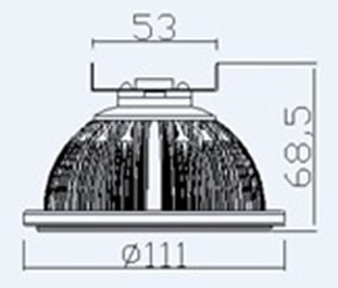 LED Spotlight cool white AR111 5W with high qualit Eqistar chips