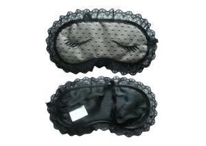 China Black Fashion Lace Sleep Blindfold Eye Mask With Embroidery Pattern For Ladies wholesale