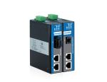 DIN-Rail Mounting 3-port Full Gigabit Unmanaged Industrial Media Converter