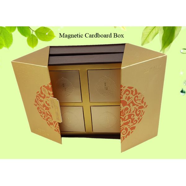 Silver Gold Art Material Customized Logo Printed Magnetic Cardboard Box Packaging with Small Box inside