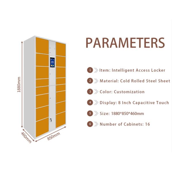 MJK Smart Locker Cabinet Waterproof with 6 Compartments Electronic Lock Customizable for Gym Swimming