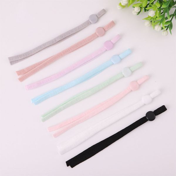 5mm flat adjustable elastic band with buckle earloop cord for facemask earloop strap