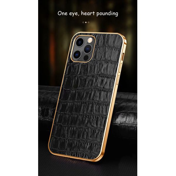 Shockproof Luxury Crocodile Skin Pattern Leather Phone Case for iPhone 12 13 14 Pro Max
