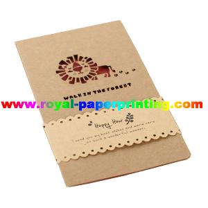 China customize die cutting and colorful printed paper cards/greeting cards wholesale