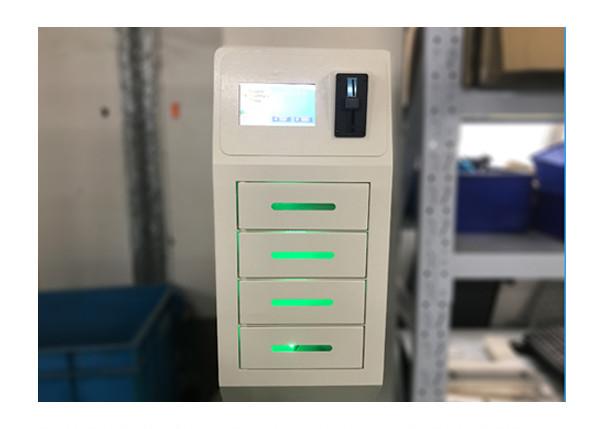 White Bar Restaurant Cell Phone Charging Stations Free Pay With 4 Lockers, Quick