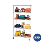 Zinc Coated Industrial Wire Shelving With 5" Casters For Cleanroom Equipment