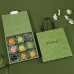 Luxury Foldable Christmas Macaron Gift Box Nine Palace Macaron Favor Boxes