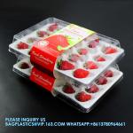 Wholesale Transparent Fresh Strawberry Packaging Container Supermarket Food