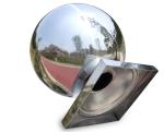 Electro Plated Stainless Steel Handrail Ball , Hollow Steel Square Base Ball