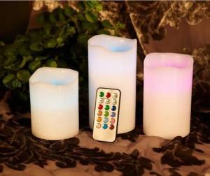 China Three Pieces /set, LED Wax Candle     specification: Item: Three Pieces A Set White Color Flamless Electronic Flameless on sale
