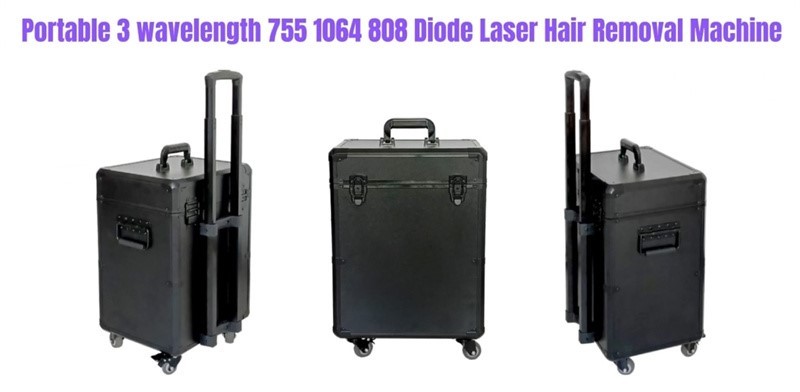 Portable Painless Diode Hair Removal Machine 755nm 1064nm 808nm Permanent