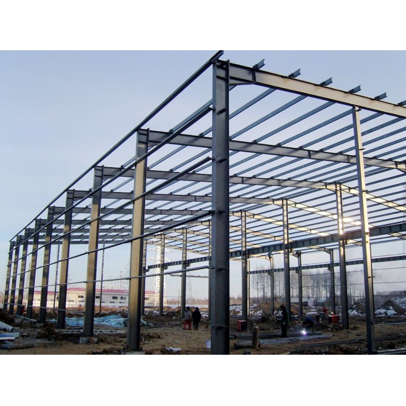 Large Span Galvanized Steel Frame Warehouse For Factory Storage