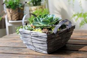 China home dicorative wicker garden baskets table flower wicker basket manufacturer wholesale