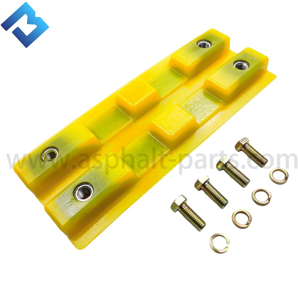 Road Construction Polyurethane Rubber 300*130-50P Three Ribs M12 Screw Holes (center Distance 228*57) 2411112