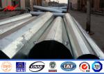 Polygonal 10KV - 550KV GR50 Steel Power Poles Galvanization High Mast Poles