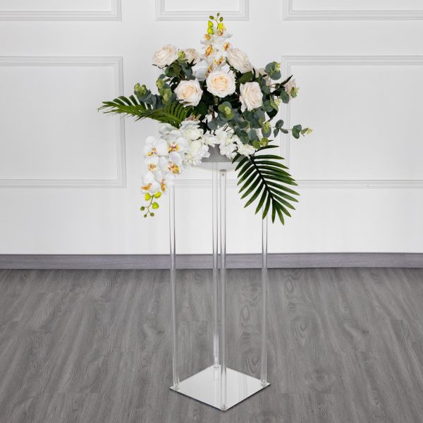 Custom Perspex Acrylic Flower Pedestal Stand Display 80cm