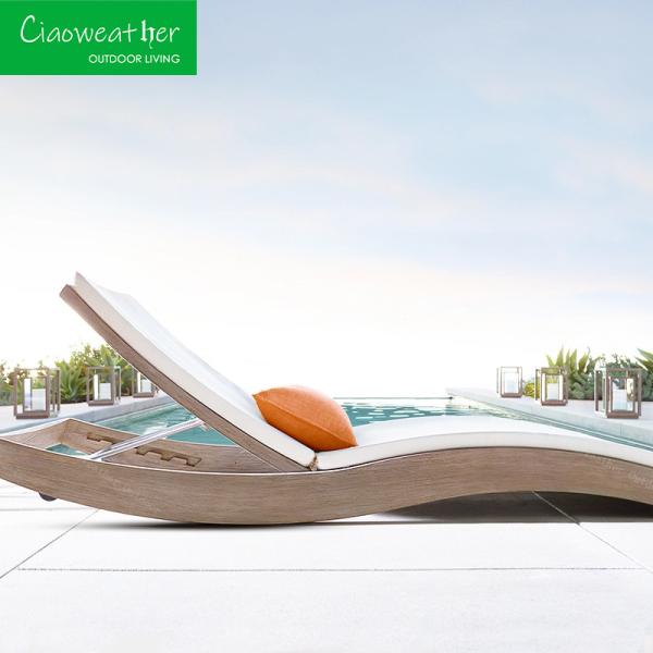 Sun Lounger Hotel Patio Modern Resort Beach Chaise Villa Pool Lounge Chairs