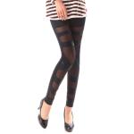 Women's Ripped Leggings Silk Stockings Stoctings With Ribbon Black Stockings
