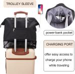 20 Inch Black Custom Travel Bag with Shoe Compartment