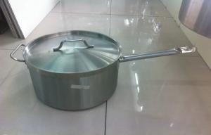 China Kitchen 3.0mm Stainless Steel Cookwares , Silver Aluminum Sauce Pan YX103301 wholesale
