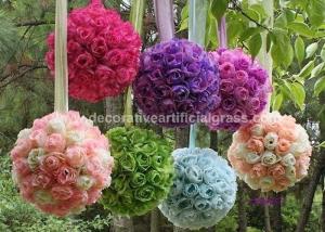 China 15cm 20cm 30cm Artificial Flower Ball Wedding Flower Arrangement wholesale