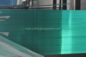 Green Interior Decorative Tempered Safety Glass , Large Tempered Glass Wall Panels