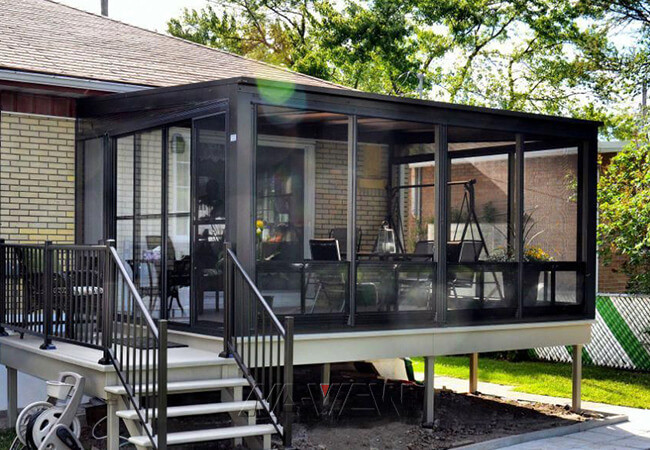 Stand Alone Screen Room Detached Hard Top Life Prefab Retractable Silvertop