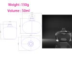 Transparent Ball Style Silver Gold Perfume Bottle Lid Metal Zamac Exquisite
