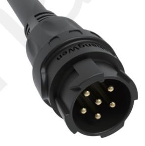 China 6pin Black M19 Waterproof Connector 15A Solder Overmolded Aluminum Alloy Shell Nylon IP67 wholesale
