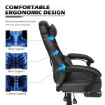 Swivel Chair ALINUNU PU Leather Gaming Chair with 360 Swivel/ Height Adjust