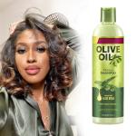 Private Label Keratin Olive Hair Shampoo and Conditioner Oil Set for Moisturized