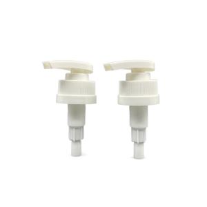 China Cosmetic Lotion Dispenser Pump 28/410 28/400 Ratchet Safety Closure 1.9ml Dosage wholesale