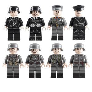 China Children gifts WW2 military mini figures German ranker eight officers soldiers building blocks wholesale
