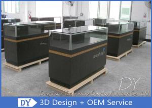China 8MM Glass Thickness Store Jewelry Display Cases / Dark Gray Jewellery Counter Display wholesale