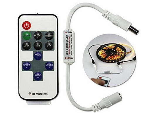 RF Wireless Inline LED Strip Controller For Single Color 144W 8 Modes