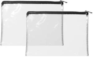 China Recyclable 12x8.7inch Zipper Money Pouch Transparent PVC Bags With Zipper wholesale