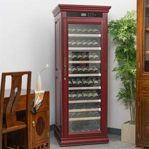 China Premium Red Wooden Kitchen Wine Cooler With Advanced Temperature Control wholesale