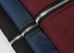 Burgundy Padded Mens Polyester Bomber Jacket Stirp Ribs Triacitate Coat Twin