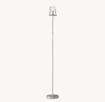60'' H Modern Brass Reading Floor Lamp Polished Nickel Finish