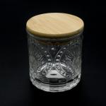 Candy Bamboo Glass Jars 1500ml Transparent Glass Canister With Bamboo Lid