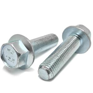 China M10 M12 M16 Galvanized Steel Hexagon Head Flange Bolt Nickel Plating Serrated DIN6921 wholesale