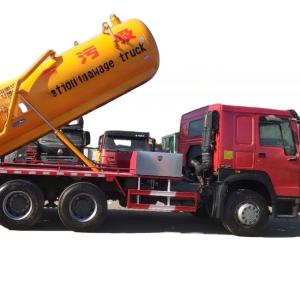 China Euro 3 336hp Used Howo 6*4 Vacuum Truck 10 Cbm Sewage Suction Truck In Good Condition wholesale
