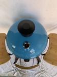 Charcoal 22 Inchs Ceramic Kamado Grills Blue Smooth Surface BBQ Bamboo Handlle
