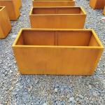 Outdoor Large Corten Rectangular Planters Box Garden Metal Flower Pots