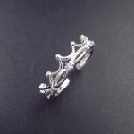 Crown 925 Silver Cubic Zirconia Engagement Rings For Girls Princess Very Cute