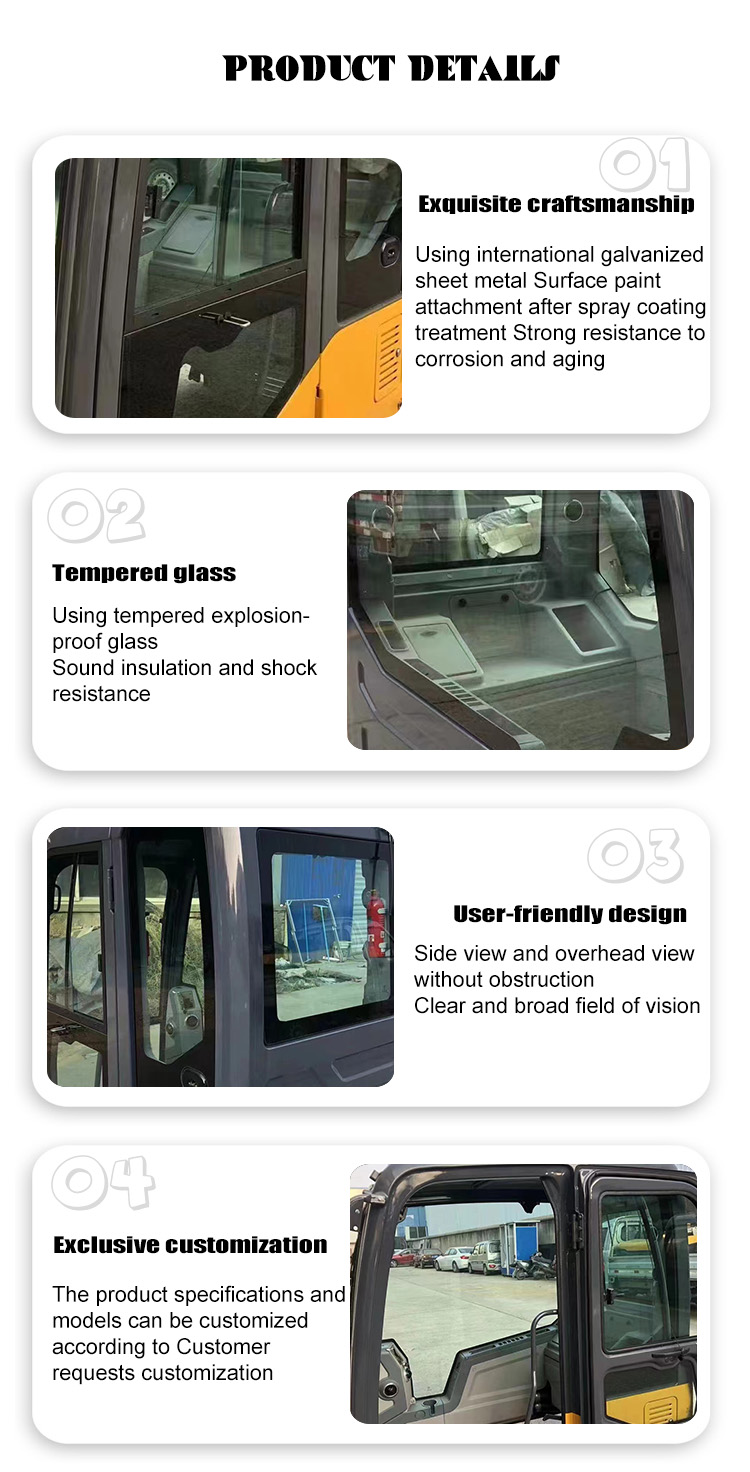 Operate Cabin for Excavator Bulldozer Attachment Tracked Excavator Wheeled Excavator