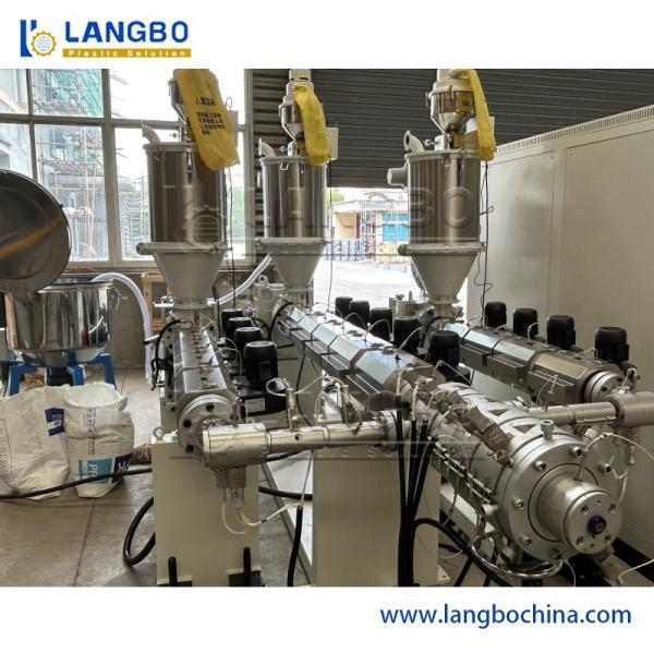 Full-automatic PPR HDPE PE Pipe Extrusion Line with 16-110mm Pipe Range