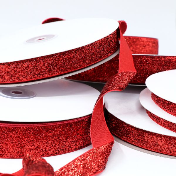 Custom decorations craft polyester gift glitter ribbon