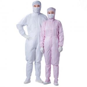 China Dust Free Cleanroom Supplies Clothes Class 100 1000 ESD Coverall Protective Suit on sale